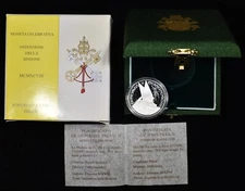 1998 VATICAN CITY PROOF COIN ✪ ORIGINAL BOX & COA ✪ 500 LIRE SILVER ◢TRUSTED◣