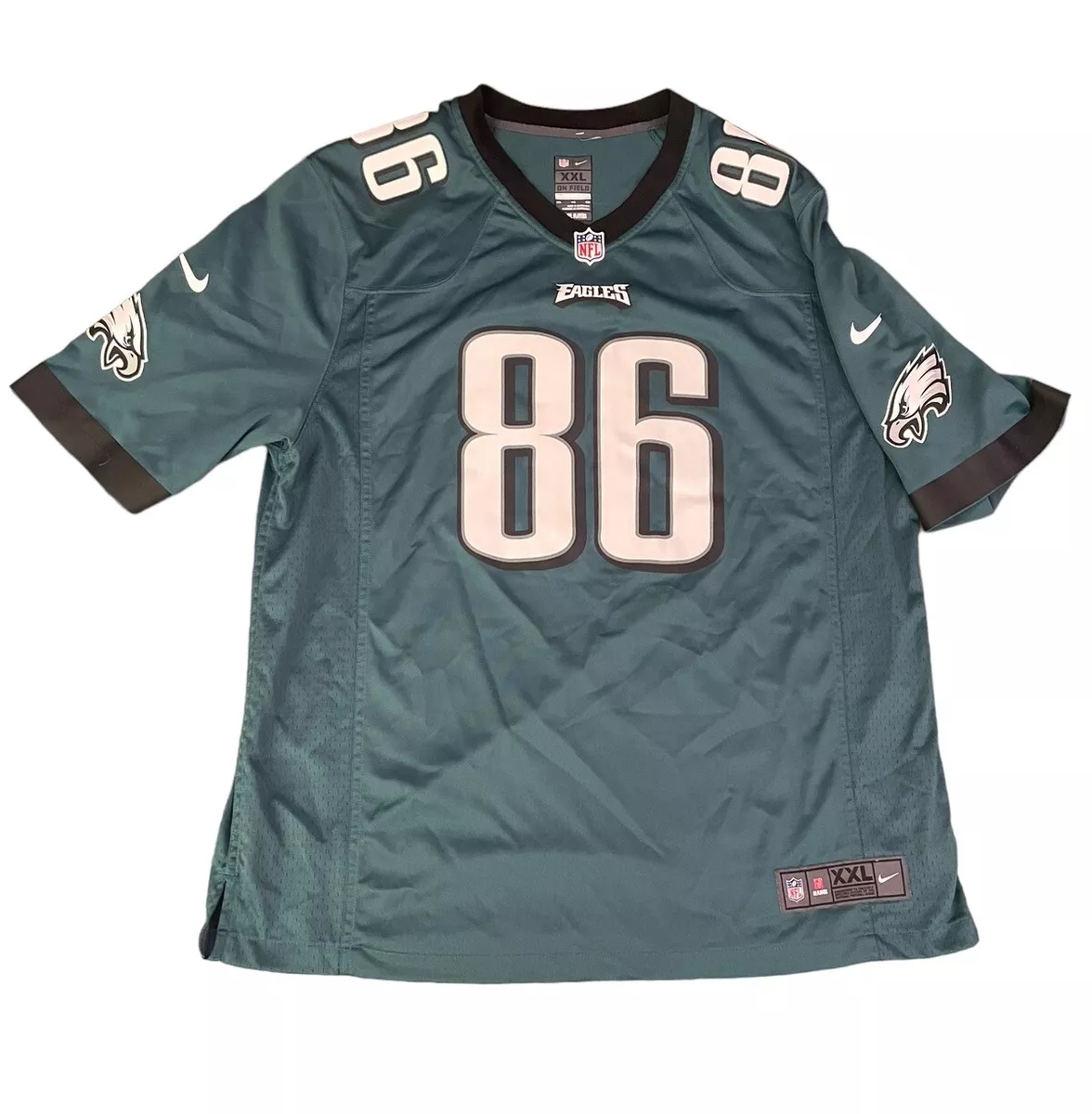 100 Authentic Zach Ertz Philadelphia Eagles Nike Elite NFL Jersey Men s XXL