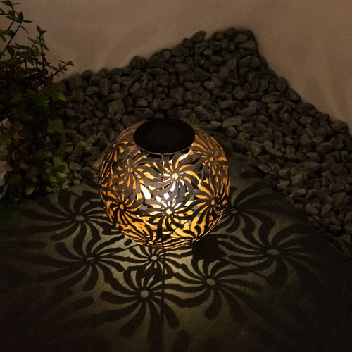 LED Solar Steck Leuchte silber grau Licht Effekt Garten Tisch Lampe Außen Deko - Imagen 5 de 12