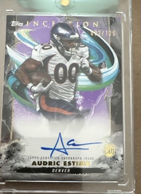 2024 Topps Inception Rookie Autographs Audric Estime #RA-AE Purple /125 (AU, RC)