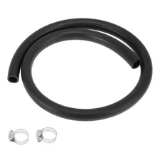 16mm/22mm 1m Hose Set for Lubricating Oil with 2 Clamps Black