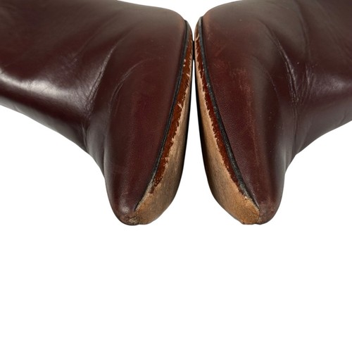 Disfraz National Mujer Talla 37 EUR Marrón Cuero Cremallera Hebilla Botines - Imagen 9 de 14