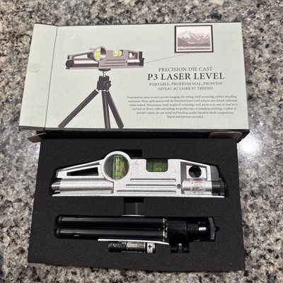 Restoration Hardware Precision Die Cast P3 Laser Level & Tripod. New 