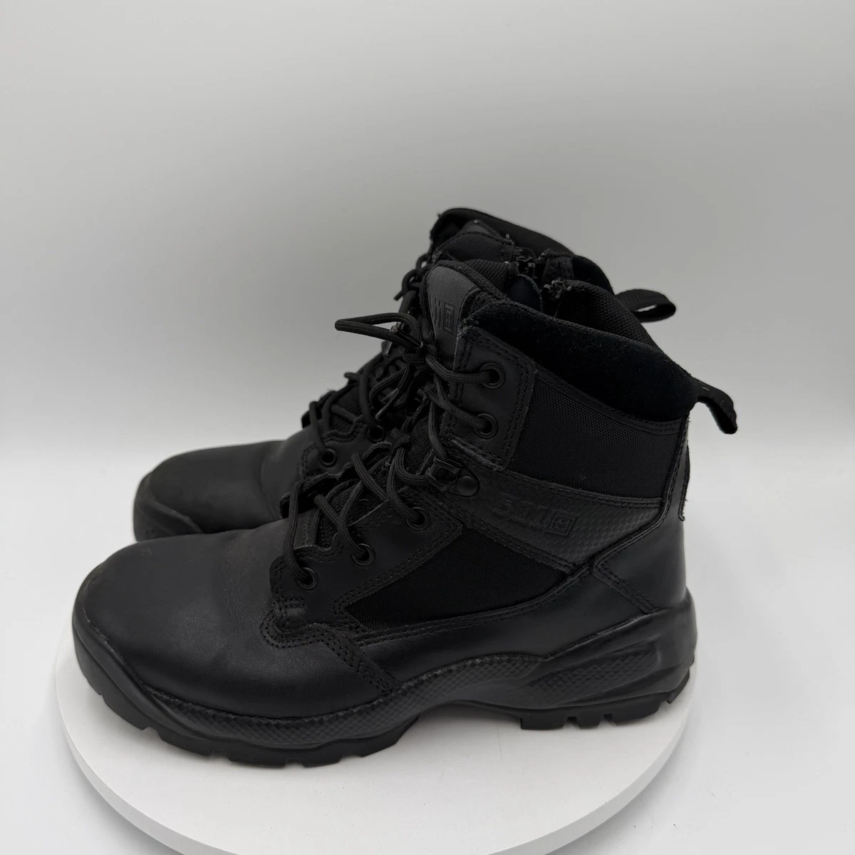 Botas De Combate Para Mujer Con Cordones Y Cremallera, Estilo Militar, Tacón Bloque