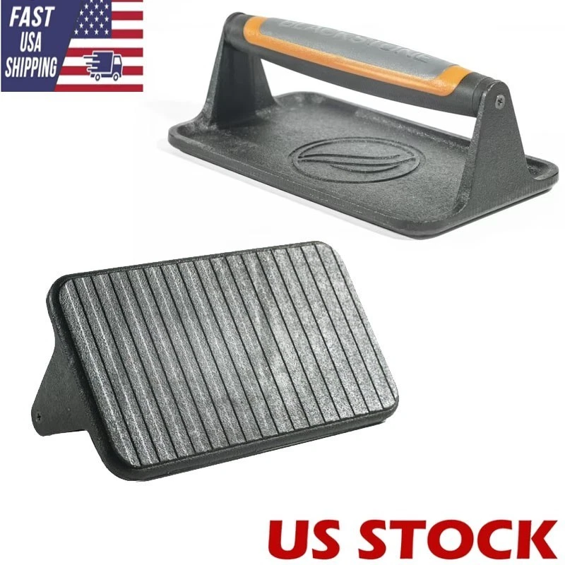 Medium Blackstone Cast Iron Griddle Grill Press w/Non-Slip Handle Burger Press
