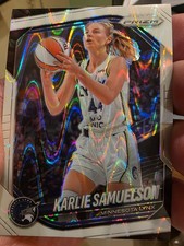 KARLIE SAMUELSON: 2025 Donruss WNBA card #102 WHITE SEISMIC PRIZM