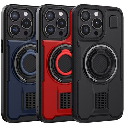For Apple iPhone 14 Pro Max 14 Plus Case Rubber Cover Ring Kickstand Shockproof