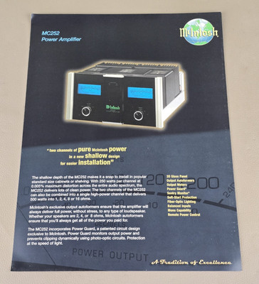 McIntosh MC252 Power Amplifier Brochure D-2351