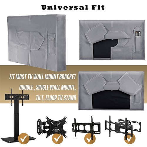 40"-65" Outdoor Waterproof TV Cover Weatherproof 360° LED Screen Protector 600D - Picture 8 of 11