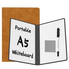 Portable Dry Erase Board,Reusable Whiteboard Notebook, Double-Sided White Boa...
