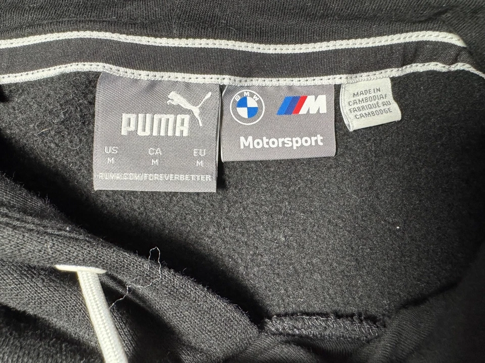 Sudadera con capucha negra BMW Motorsport para hombre talla mediana Puma suéter Foto 4 de 4