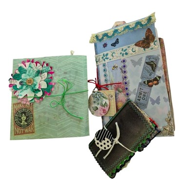 20 Page Junk Journal With Folio Of 50+ Extra Ephemera, + Portable Journal