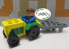 (T7/13) Lego Duplo trattore con aratro e contadino fattoria fattoria