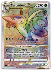 Serperior VSTAR 196/195 Rainbow Rare Silver Tempest Pokemon Holo Near Mint on eBay