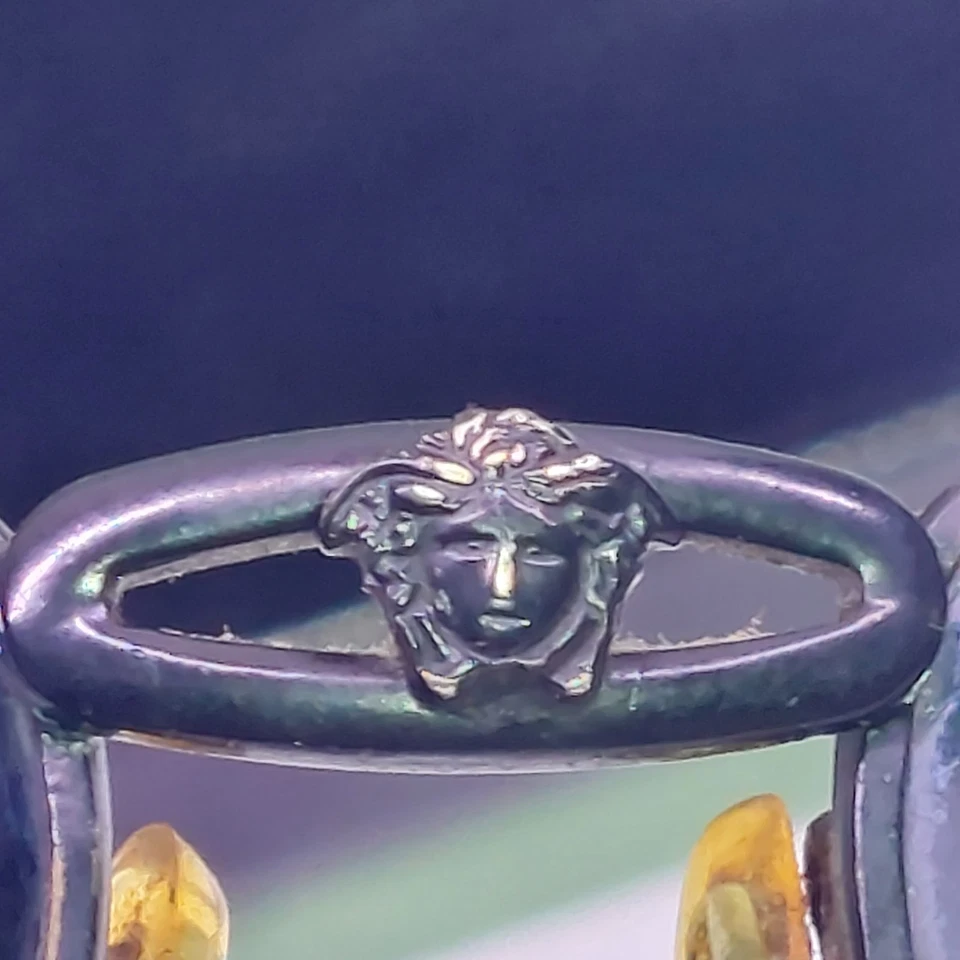 Vintage VERSUS Versace Sunglasses Metal Frame Black - Image 3 of 4