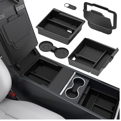 5PCS Center Console Organizer Set for Tesla Model Y Juniper Accessories