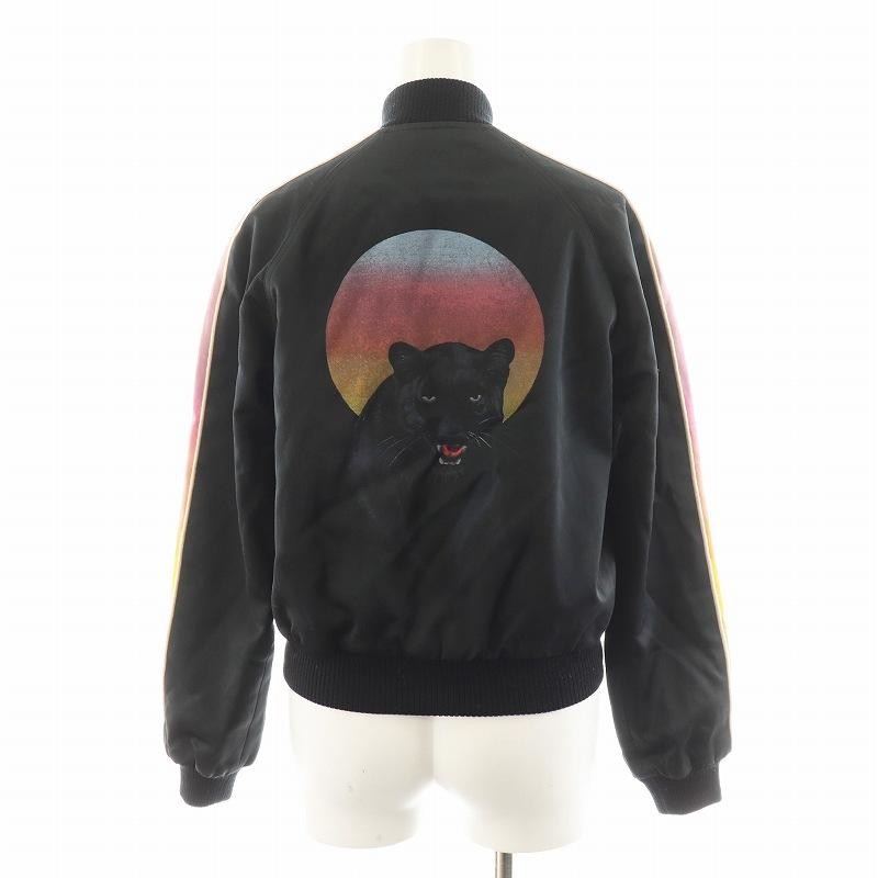 Saint Laurent Paris giacca souvenir seta nera donna taglia 34