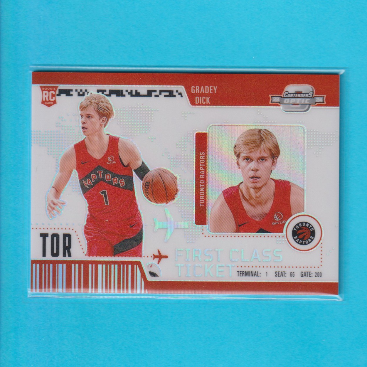 2023-24 Panini Contenders Optic First Class Ticket #3 Gradey Dick RC Rookie