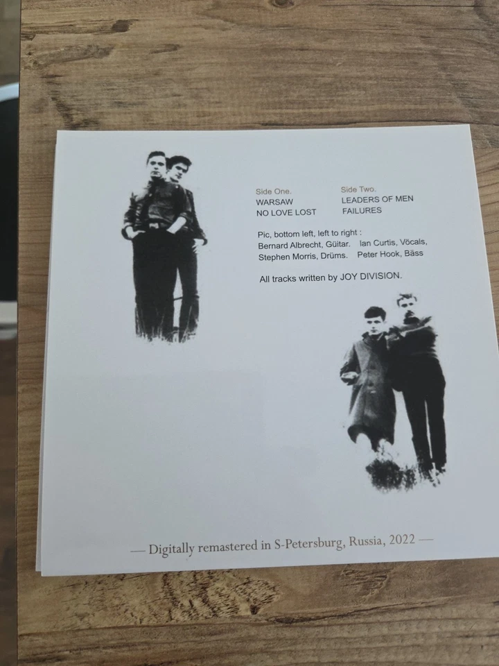 Joy Division An Ideal for Living Reissue Vinyl 45th Anniversary edition - Image 2 of 4