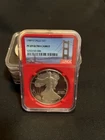 1989 S Silver Eagle - NGC PF69 Ultra Cameo - Red Core - Golden Gate Bridge Label