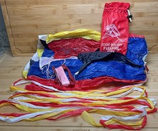 VTG EDDIE BAUER PARAFOIL KITE Frameless Pocket Kite Red Yellow White Blue