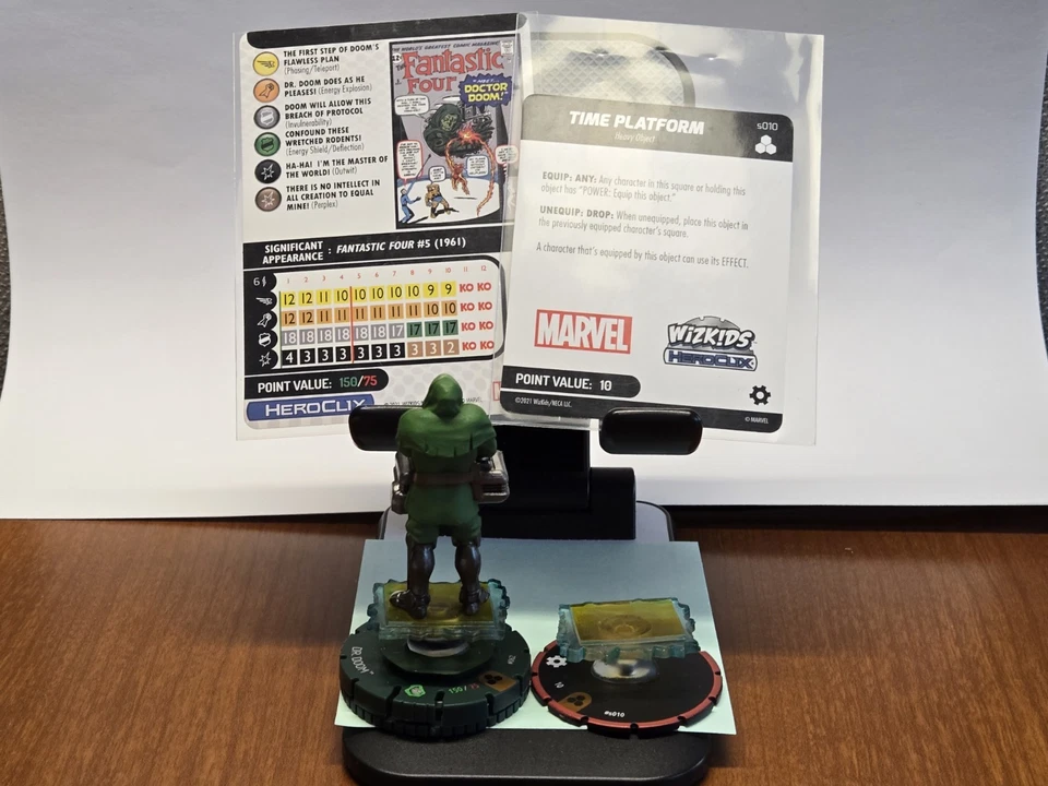 Heroclix Future Foundation: Dr. Doom #062 y Time Platform #s010 con tarjetas Foto 3 de 3