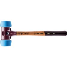 HALDER SIMPLEX Schonhammer Ø 50:40 mm TPE-soft blau mit Tempergussgehäuse Hammer