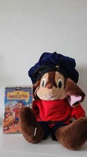 American Tail Fievel Large 22 Plush 1986 Vintage Stuffed Animal with VHS tape