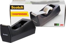 Scotch Desktop Tape Dispenser, Black, Use with Scotch Magic Tape or Other Tapes