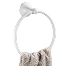 Towel Ring Brass White Finish Hanger Holder for Bathroom Accessories Wall Mou...