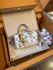 Louis Vuitton x Takashi Murakami Nano Speedy White Multicolor 