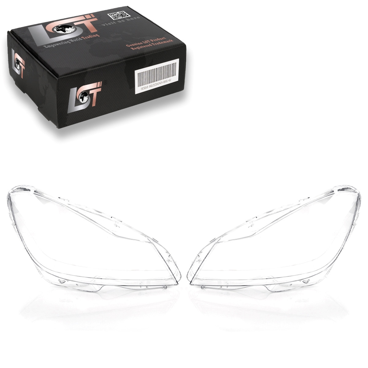 2X Headlight Glass Left Right Set For Mercedes C-Class W204 S204 From 03/2011