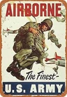 Vintage Airborne The Finest Us Army Poster Tin Metal Signs Home Décor 8x12
