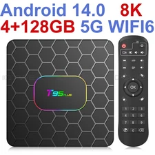 2025 Android14.0 Smart TV Box 8K HD 5G WiFi6 Bluetooth Media Stream Player 128GB