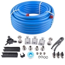 Compressed Air Line System Master Kit For 3/4" Tubing 100 Feet 3 Outlets M7500