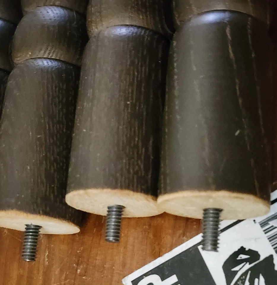 USADO - Juego de 4 patas de mesa de granja, patas para muebles madera acabada 15 pulgadas Foto 4 de 4