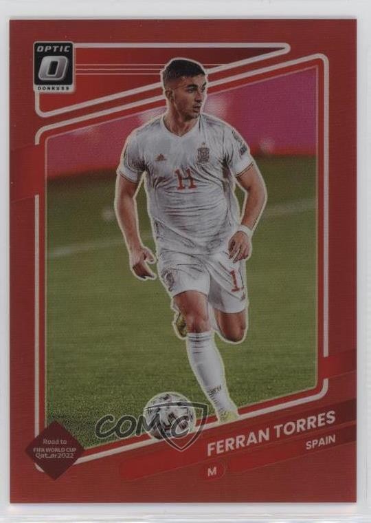 2021 Panini Donruss Road to Qatar Optic Red Prizm 56/149 Ferran Torres #145 0lz4