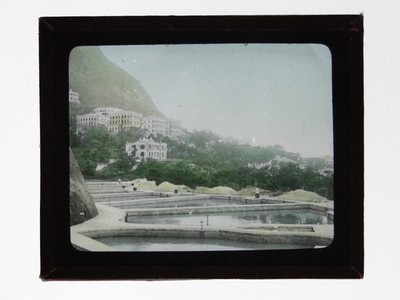 Hong Kong China Peak Derrington Albany Filter c1900s Glass Magic Lantern Slide 