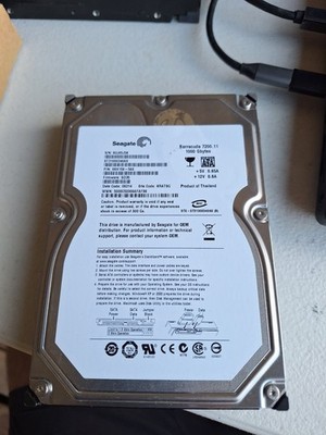 Seagate Barracuda 7200.11 1TB  1000GB 7200RPM Desktop Hard Drive ST31000340AS