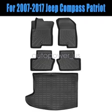 3D TPE Floor Mats / Trunk Cargo Liner Set For 2007-2017 Jeep Compass Patriot NEW