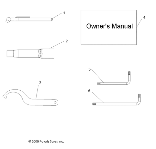 Polaris Spark Plug Wrench, Genuine OEM Part 2876366, Qty 1 - Picture 2 of 2
