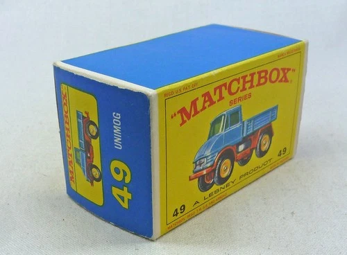 Lesney Matchbox Toys MB49b Unimog ORIGINAL Empty E4 Box Blue/Red Artwork