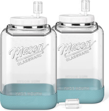 2 Pack Large Fermentation Jars with Airlock, 2 Gallon Glass Jar with Airtight Li
