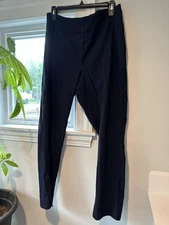 Erica Taylor Navy And Black Patterned Pants, 1x