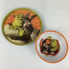 DreamWorks Shrek Child Kids Melamine Bowl Plate Donkey Vintage 2004 Zak Designs