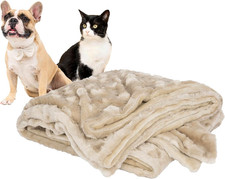 the Velvet Blanky Pet Blanket, Super Soft Cat and Dog Blanket, Double Sided Plus