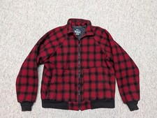 vintage USA made WOOLRICH jacket WOOL buffalo plaid L bomber HUNTING quilited