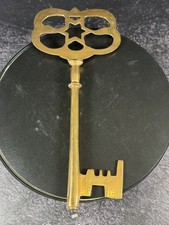 Vintage Large Solid Brass Skeleton Keys 9 Lon...