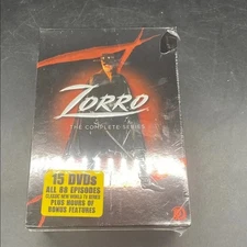 Zorro: The Complete Series (DVD) Box Set Rare OOP 15 DVD's All 88 Episodes