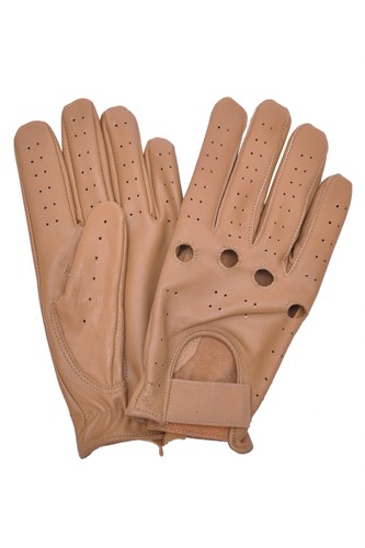 Hombre Guantes para Conducir Gran Calidad Suave Cuero Genuino Verdadero - Negro - Picture 4 of 5